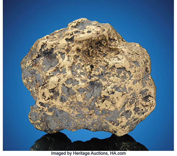 Antiques and Auction News Article: Largest Gold Nugget Found In Alaska Rushes To $750,000 To Lead Heritage Nature And Science Auction