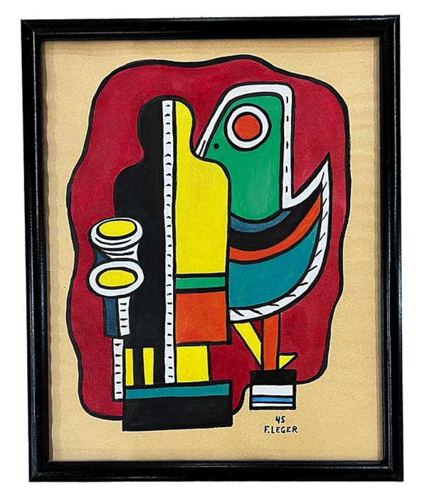 Antiques and Auction News Article: Modernist Fernand Leger (1881-1955) Painting Sells For $10,980 At Embassy